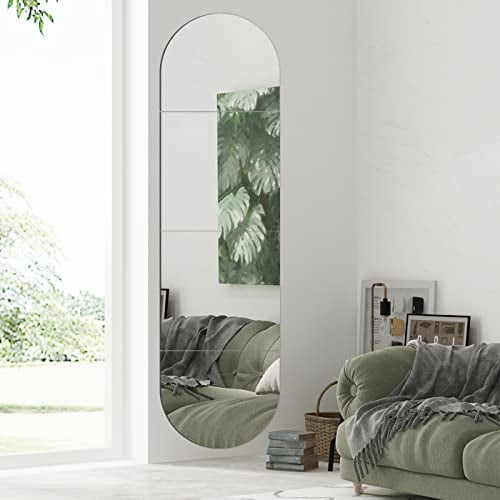 DODUOS 4PCS Full Body Mirror Wall, 30 * 30CM Acrylic long Mirrors for Walls, Frameless Length Wall Mounted Walls Home Workout Gym Hallway Floor Tile, with Wiping Rag