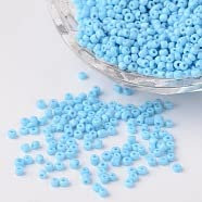Handicraft Emporium Perles de rocaille en verre | Rondes | 50 g | 2 mm | Bleu ciel clair