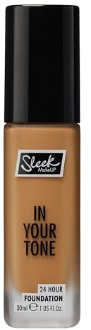 Sleek MakeUP In Your Tone 24 Hour Foundation, Medium Buildable Coverage in 30 Shades, Semi-Matte Flawless Finish, 8W, 30ml