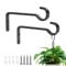 saffruff 14.5cm 2 Pack Heavy Duty Plant Hangers for Hanging Baskets, Iron Brackets Plants Outside, Metal Hooks Wall Lantern, Bird Feeder, Black