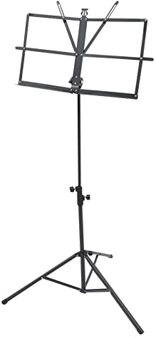 WHAMVOX Music Book Stand Tripod Sheet Music Stand Black Lightweight for Score Holder and Practice