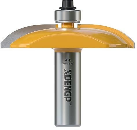 XDENGP Cove Raised Panel Router Bits 1/2 Shank for Cove-Cut, 2-1/2-Inch Diameter, Shaker Raised Cabinet Door Making Frame Panel Design Router bits for use with Rail and Stile Moulding Router bit