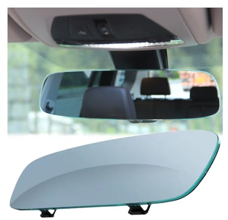 JNNJ Rückspiegel Auto, Anti-Blendung Innenspiegel Large Vision Spiegel, Blendschutz Auto Rückspiegel Zum Aufstecken Weitwinkel Spiegel Für Autos, SUVs, LKW(Blau)