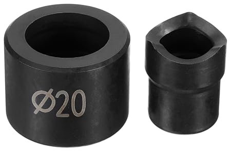 uxcell Emporte-pièce et matrice de découpe manuel en acier chromé pour conduits hydrauliques 20 mm