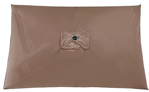 Auvent de rechange pour parasol de patio rectangulaire à 6 baleines, 3 x 2 m – Tissu imperméable – Housses de rechange pour parasol de jardin, cour