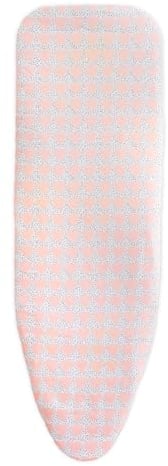 Addis Large Ironing Board Replacement Cover with Perfect Drawstring Toggle, fits Upto 123x39cm Design, Cotton, Hearts Pink