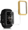 kwmobile 2X Schutzhülle kompatibel mit Huawei Watch Fit 2 Hülle - Fullbody Cover Set aus Silikon - Transparent Gold