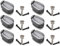 VZU 6 Stück Mini Putter Picker, Golf Ball Pick Up Tool, Golf Ball Greifer, Golf-Saugvorrichtung, Kunststoff Golfball Picker, Golfball Retter, Saugnapf Golfzubehör, mit 18 Schrauben, Schwarz