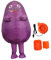 Inflatable Grimace Costume Outfit Creative Fancy Dress Halloween Cosplay Costume, M