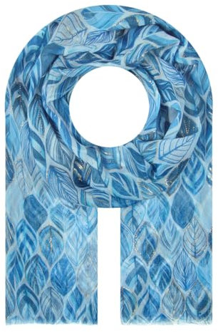 Majea Halstücher Damen Tuch Kopftuch Halstuch Schal Damen-Schal Tücher Damen Stola (880035) (blau 12)
