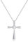 GAVU Damen 925 Sterlingsilber Halskette mit Zirkonia-Kreuz Anhänger Silberkette für Frauen