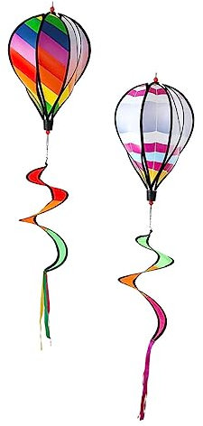CANIGHT 2stücke Hängende Windrad-Dekoration Aus Heißluftballon Teiliges Für Garten Und Outdoor-deko Bunte Spiraldekoration Für Feste Und Anlässe