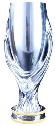 JHRFU Coppa Super Europea in Resina - Replica di Trofeo Calcio per Fan - Trophée di Campione - Ideale per Decorazioni e Regali - Oggetto da Collezione,16cm*32cm