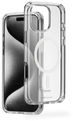 Hama Handyhülle Extreme Protect für iPhone 16 Pro Max und MagSafe (D3O Bumper, stoßfest, sturzsicher, bruchsicher, durchsichtige iPhone Hülle ohne Vergilben, magnetisches Case für induktives Laden)