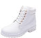 Generico Impermeabile Stivali Estivi Donna Stivali Donna Scarponi da Scarpe Calde Scarponi da Sci per Esterni Ispessimento Stivali Gomma Scarpe da Pioggia Uomo (White, 36)