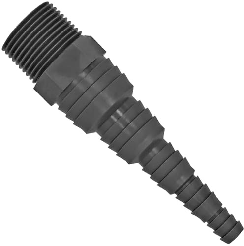 MegaHaustechnik HT Universal Schlauchanschluss mit Rohr Außengewinde 1/2 Zoll AG (Ø21mm), mit Schlauchtüllen Außendurchmesser 7 9 11 14 mm Adapter Wasserschlauch Übergang