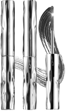 GRETY 2 stück Facelove IronEye Mascara,Natürliche,verlängernde und pflegende Mascara,3D Curling Wimperntusche,Borstenlose wimpernbürste,Wasserdicht & langanhaltend(Schwarz, Braun)