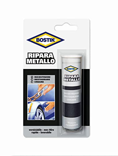 Bostik 10910 Ripara Metalli, Grigio Metallo, 56 gr