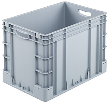hünersdorff Eurobehälter / Eurokiste / Lagerbox Basicline (PP) mit 2 Handgriffen, sicher stapel- und kombinierbar, Made in Germany, 400x600x420