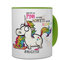 printplanet® Tasse mit Namen Brigitte - Motiv Einhorn - Namenstasse, Kaffeebecher, Mug, Becher, Kaffeetasse - Farbe Grün