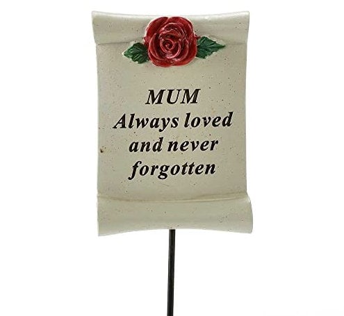 Always Loved Mum Flower Rose Memorial Tribute Stick Graveside Plaque