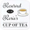 Personalised Name Cup Of Tea Wooden Drinks Coaster Mat Gift