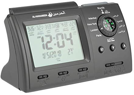 Jadpes Islamische Uhr, Muslimische Gebetswecker, Digitale automatische islamische Azan muslimische Gebetswecker islamische Gebetswecker islamische Gebetswecker für zu Hause Schlafz