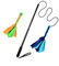 AMYESE Interactive Dog Toys - Extendable Flirt Pole with 2pcs Fleece Lure Tugs for Dog Outdoor Entertainment, Train and Exercise, New Blue