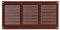 Marron 300x150 mm Rejilla de Ventilacion con Mosquitera, Metalica