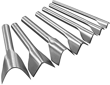 sourcing map Lot de 7 emporte-pièces en forme de V pour cuir - 10 mm - 40 mm - Outil de poinçonnage pour sangle de ceinture, portefeuille et sac