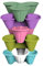 Simpahome 6 x Plastic Strawberry Planter Trio 3 Pot Stacking for Herb Flower Bedding Indoor Outdoor Garden - Random Colours
