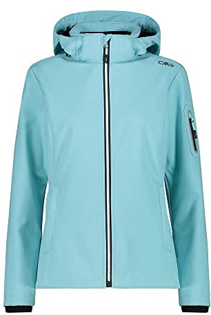 CMP Giacca In Softshell Da Donna Con Cappuccio Removibile, Acqua, M