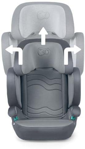 Kinderkraft XPAND 2 i-Size Kindersitz 100-150 cm, Kinderautositz, Höchste Sicherheitsstandards, Einfacher Montage mit ISOFIX, Hochwertige Materialien, Einstellung der Kopfstütze und Breite, Grau