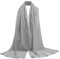 PTJJXA Chiffon Schal Damen, Seidenweiche Chiffon Hijab, Schultertuch Damen Groß Festlich, Stola für Abendkleid, Dünner Schal, Seidenschal Damen,Schal Einfarbig, Halstuch Tuch aus Chiffon (Hellgrau)