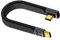Maxhood Short USB C to USB C Cable 13cm, USBC Cable 240W Right Angle, 40Gbps 5A PD Fast Charging Soft Flat Type C to Type C Cord 8K@60Hz Compatible with iPhone, Laptop