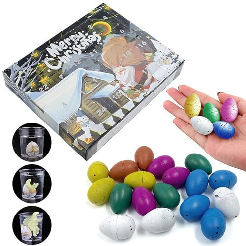 Adventskalender 2024 Dinosaurier für Kinder Dinosaurier-Eier Geschenk 24 Tage Countdown bis Weihnachten Adventskalender Dino Ei Toy Jungen Mädchen