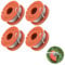 GBULTR 4Pcs Strimmer Spool Compatible With Mac Allister MGTP18Li Trimmer Line Replacement Macallister Strimmer Spool WX150 Spool 1.65mm 10ft Autofeed Line for Spear Jackson S1825CT S3630CT S3630CT2