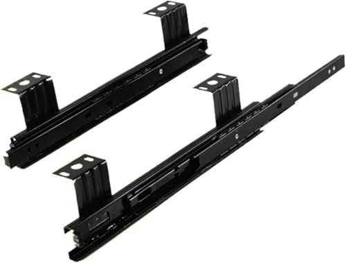 Glissières de tiroir Glissières de tiroir 2 pièces Rail Coulissant pour Plateau de Clavier Support Coulissant pour Clavier d'ordinateur à Trois Sections Kit de réparation de tiroir (B)