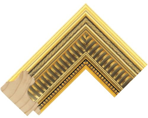 Anpassbare Blende/Rahmen, kompatibel mit dem Samsung Frame TV (55 Zoll) – kunstvolle goldene Rahmen (Noble Gold 66 mm)