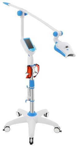 Lampe zum Aufhellen von Zahnärzten, LED, Zahnaufhellung, Licht, Lampe, Beschleuniger, dreifarbig, Behandlung mit Rädern und Timer, höhenverstellbar