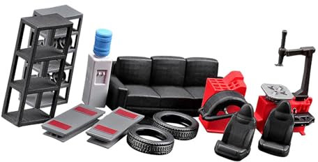 predolo 12 mini-outils réparation automobile simulés, décoration bricolage, meubles garage, modèle 3D, accessoires pour scènes miniatures