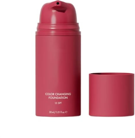 Smooche Foundation Korean, Smooche Farbwechsel-Foundation, Langanhaltende mit hoher Deckkraft, Feuchtigkeitsspendend und Aufhellend, für alle Hauttypen