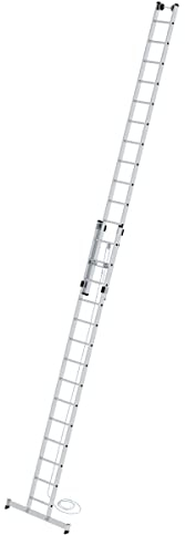 MUNK | Anlegeleiter höhenverstellbar | Seilzugleiter | 2-teilig mit nivello®-Traverse | 2 x 14 Sprossen
