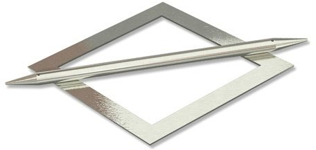 INTERDECO Raffspange/Dekospange in Edelstahl Optik aus Metall, Avos Raute