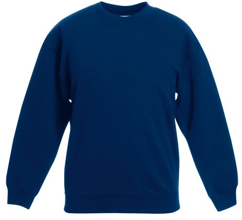 Fruit of the Loom Set-in Sleeve Sweatshirt - Boys (3-4 Years) (Navy Blue)