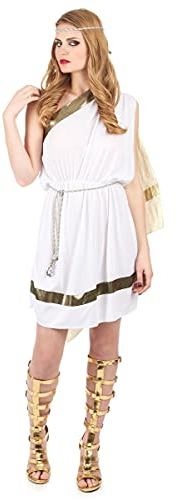 DEGUISE TOI Elegantes Römerinnen-Kostüm für Damen Weiss-goldfarben - Gold