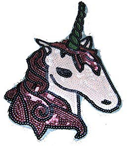Catch the Patch Einhorn Pferd Pailletten Aufnäher zum Aufbügeln Fantasy 28,5 x 16,5 cm Bügelbild für Kinder Mädchen mit Glitzer Regenbogen Prinzessin, Bastel DIY Mitbringsel Kindergeburtstag Geschenk
