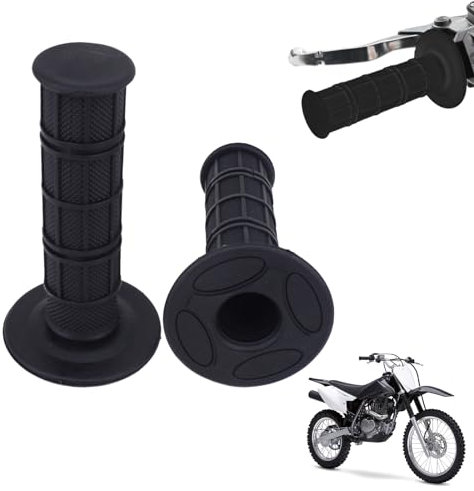 22MM 7/8 Poignées de Guidon universelles pour Moto Poignées de Guidon en Caoutchouc Motocross antidérapantes - 2Pc (Noir)