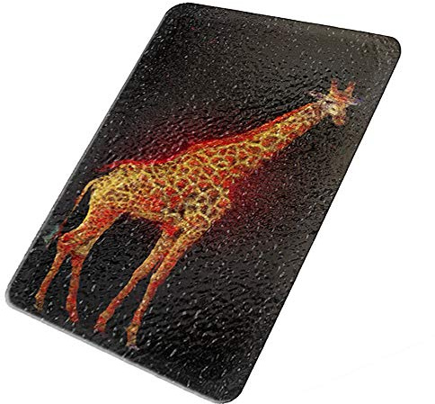 Giraffe Star Bright- Sunshine Cases Decorative Glass Cheese Cutting Board, Trivet, Kitchen Counter Art