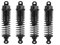 Hensych 4 Packung Einstellbares Öl 60mm 85mm 100mm Stoßdämpfer vorne und hinten aus Metall für 1/10 RC Auto LKW Teile Crawler Typ Axial SCX10 TRX4 D90 (Schwarz, 85mm)